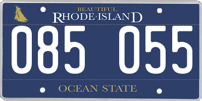 RI license plate 085055