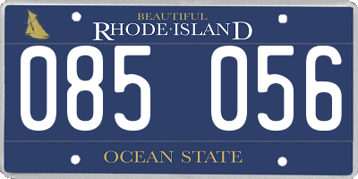 RI license plate 085056