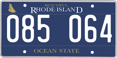 RI license plate 085064