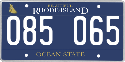 RI license plate 085065