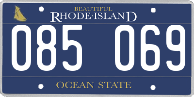RI license plate 085069
