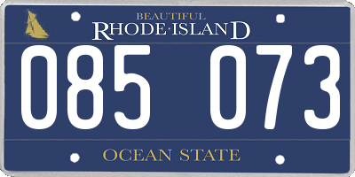 RI license plate 085073