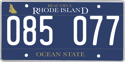 RI license plate 085077