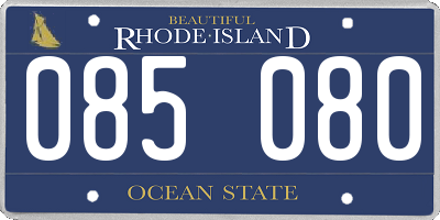 RI license plate 085080