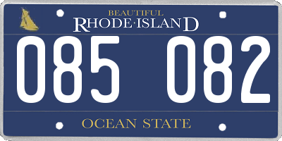 RI license plate 085082
