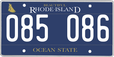 RI license plate 085086