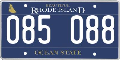 RI license plate 085088