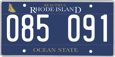 RI license plate 085091