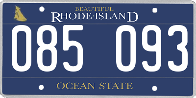RI license plate 085093