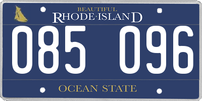 RI license plate 085096