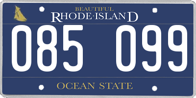 RI license plate 085099