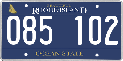 RI license plate 085102