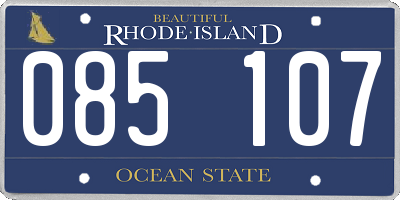 RI license plate 085107
