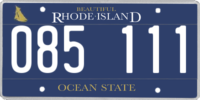 RI license plate 085111