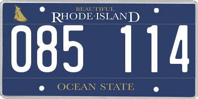 RI license plate 085114