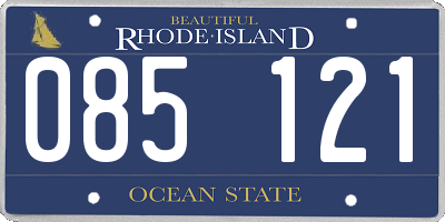 RI license plate 085121