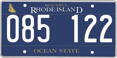 RI license plate 085122