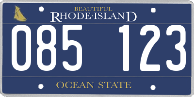RI license plate 085123