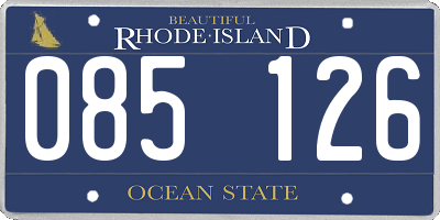RI license plate 085126
