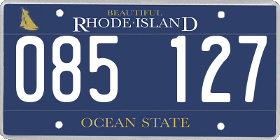 RI license plate 085127