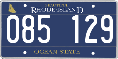 RI license plate 085129