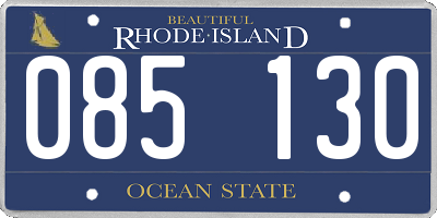 RI license plate 085130