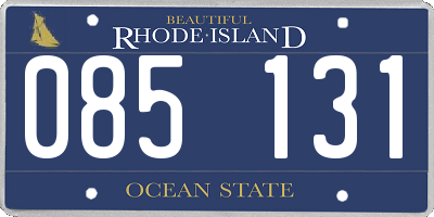 RI license plate 085131