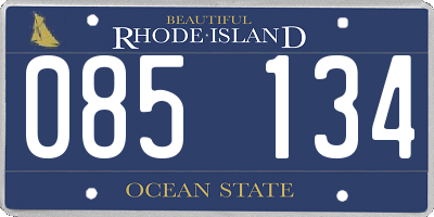 RI license plate 085134
