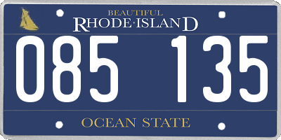 RI license plate 085135