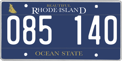 RI license plate 085140