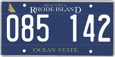 RI license plate 085142