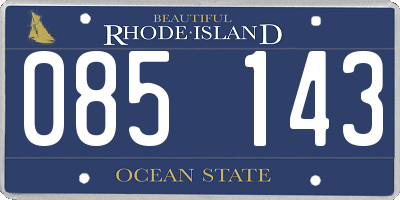 RI license plate 085143