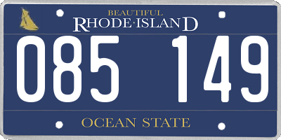 RI license plate 085149