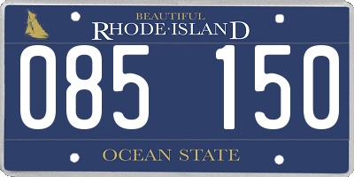 RI license plate 085150