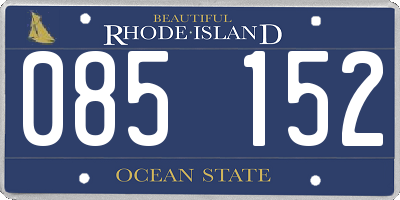 RI license plate 085152