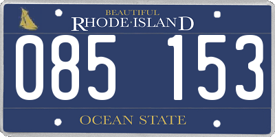 RI license plate 085153