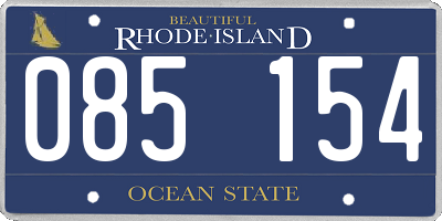 RI license plate 085154