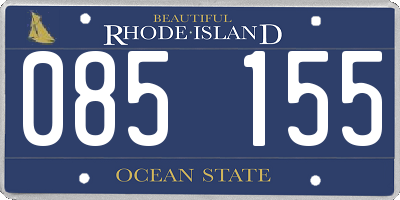 RI license plate 085155