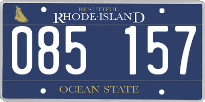 RI license plate 085157
