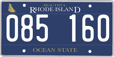 RI license plate 085160