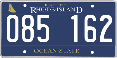 RI license plate 085162