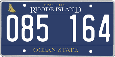 RI license plate 085164