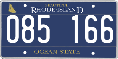 RI license plate 085166