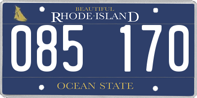 RI license plate 085170