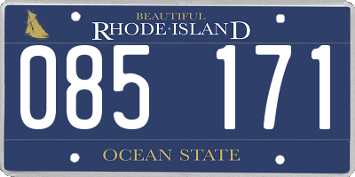 RI license plate 085171