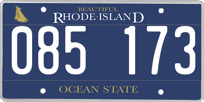 RI license plate 085173