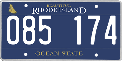 RI license plate 085174