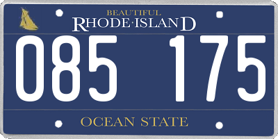 RI license plate 085175
