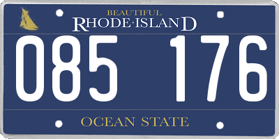 RI license plate 085176