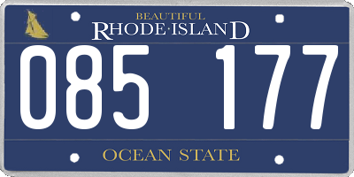 RI license plate 085177